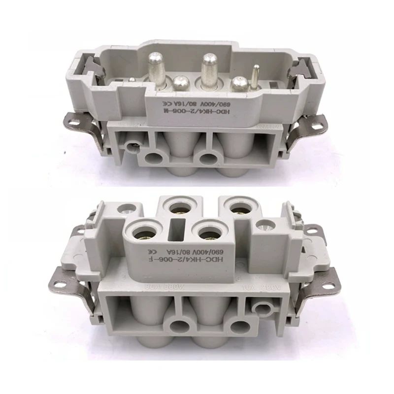 80a 4+2 پن داخل کریں ہیوی ڈیوٹی کنیکٹر